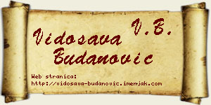 Vidosava Budanović vizit kartica